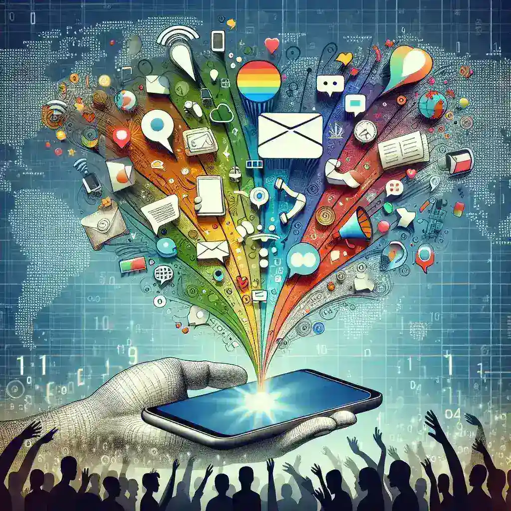 "Person using WhatsApp's new cross-platform messaging feature on a smartphone, showcasing seamless communication across devices in the digital age."